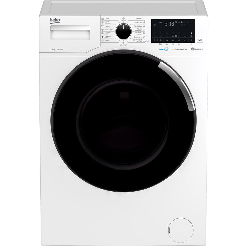 Masina de spalat rufe Beko WTV10744X, 10 kg, 1400 RPM, Clasa B, Motor ProSmart Inverter, Steam Cure Hygiene+, AddXtra, Silent Tech, Aquafusion, Alb