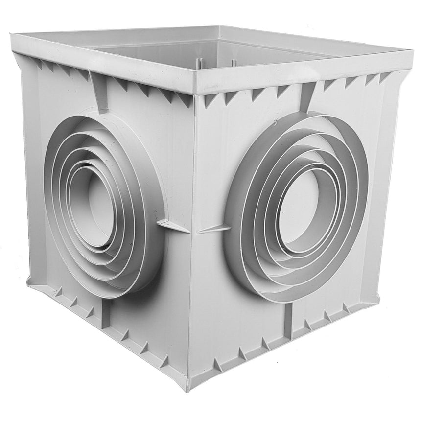 Camin pluvial Plastic Base, VODALAND, Gri, patrat, tip I, A15-C250, 550x550