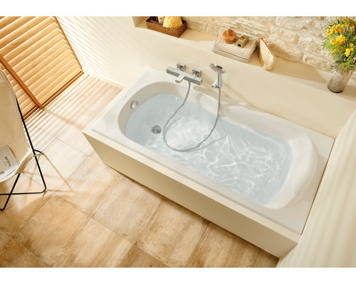 Cada de Baie Rectangulara Roca Malibu, 160x75x42 cm, Fara Manere, A231060000, Fonta Alba