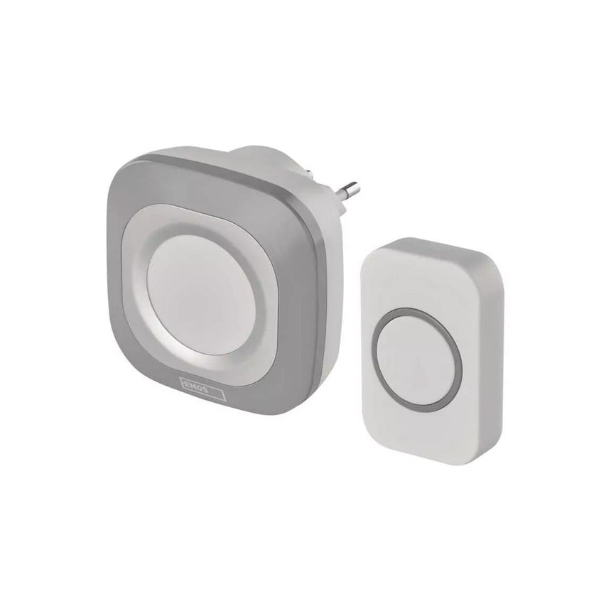 Sonerie electrica, Emos, Wireless, 20 m, Gri/Argintiu