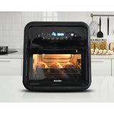 Friteuza cu aer cald Breville Airfryer VDF127X-DIM, 2000W, capacitate 10.6 l, 7 programe, display digital, rotisor, negru
