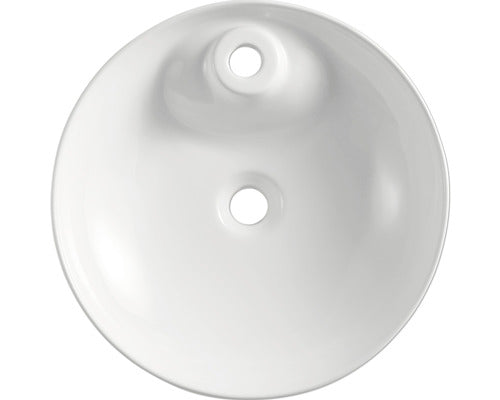 Lavoar rotund, montaj pe blat, diametru 43,5, culoare alb, material ceramica