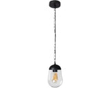 Pendul Liego E27 Max. 1x15w, Pentru Exterior Ip44, Sticla/negru