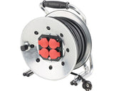 Prelungitor Electric Pe Tambur Metalic 4 Prize 33m Cablu Cauciuc 3x2, 5 Mm², Pentru Exterior Ip44