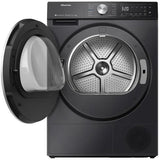 Uscator de Rufe HISENSE DH5S102BB, Pompa de Caldura, 10 kg, 17 Programe, Clasa A+++, Wi-Fi, Negru