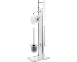 Perie WC cu suport pentru hartie igienica FORM & STYLE Pure White