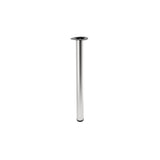 Picior metalic reglabil pentru mese, Ø 60 mm, H=710 mm, cilindric, finisaj aluminiu