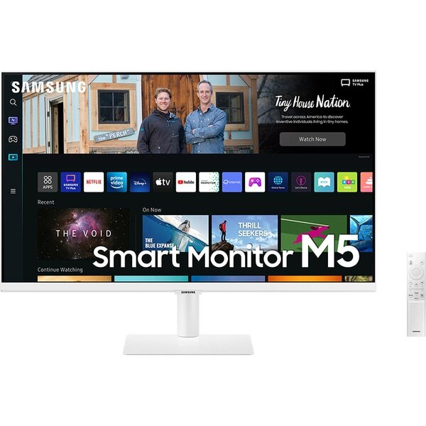 Monitor, Samsung, SMART 27", FHD, VA, HDR10, HDMI, USB, Bluetooth, Wifi, Telecomanda, Alb