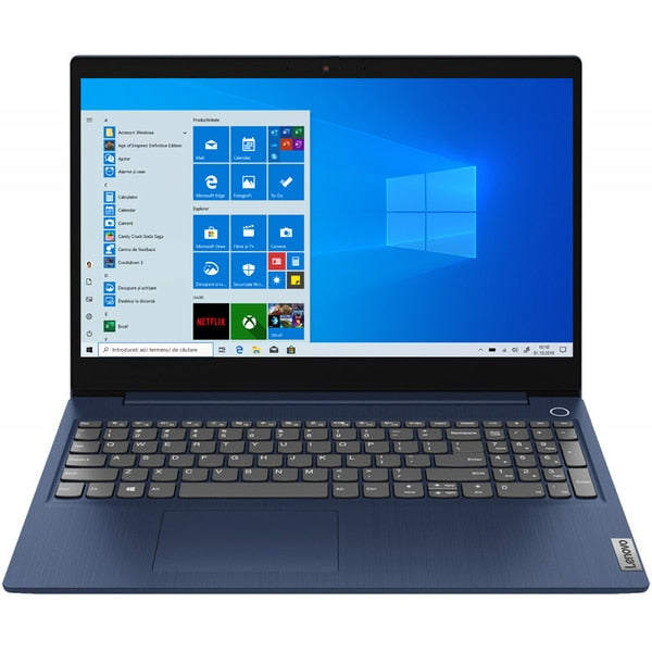 Laptop LENOVO IdeaPad 3 15IML05, Intel Pentium Gold 6405U 2.4GHz, 15.6" Full HD, 4GB, SSD 256GB, Intel UHD Graphics, Windows 10 Home S, Albastru