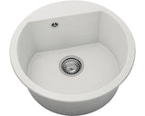 Chiuveta Bucatarie Rotunda Fat Avangard 223 Ø51 Cm, Fatgranit Pure White