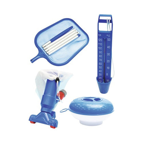 Set de curatare piscina, aspirator, plutitor de dozare, tija telescopica, termometru