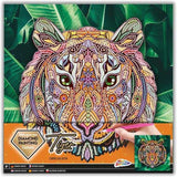 Set creativ cu diamante rotunde pe panza Diamond Painting 30x30 cm, Grafix, Portocaliu