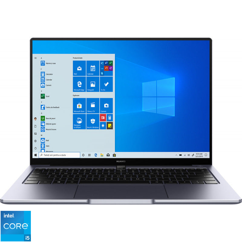 Laptop Huawei Matebook 14 cu procesor Intel® Core™ i5-1135G7, 14", 2K, 8 GB, 512GB SSD, Intel® Iris® Xe Graphics, Windows 10 Home, Grey
