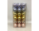 Set Globuri De Craciun Lafiora Sticla Ø 6 Cm Auriu/roz/lila 54 Buc