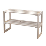 Pantofar din lemn cu 2 rafturi Arly 80x30x51 cm Natur