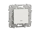 Intrerupator Cap-scara Schneider Unica, Cu Lumina, Alb