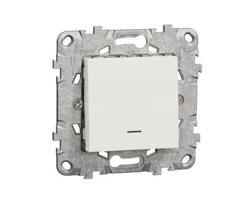 Intrerupator Cap-scara Schneider Unica, Cu Lumina, Alb