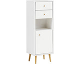 Dulap baie asezat Jonte 400, 1 usa 2 sertare, PAL, 40,5x118,9 cm, alb