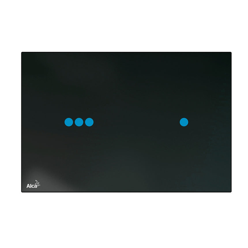 Clapeta de actionare touch-free pentru rezervor incastrat - iluminare, sticla-negru, Alcaplast Night Light 3