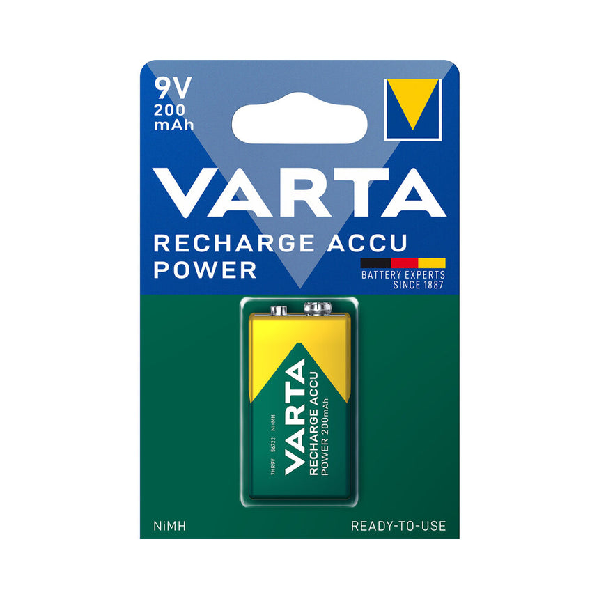 Baterie, VARTA, POWER 9V/E, 200 mAh, BL1, Verde/Galben