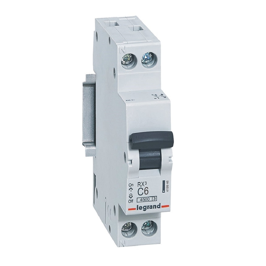 Intreruptor Automat 6A 1P+N C 4.5kA 1MW - LEGRAND RX3