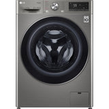 Masina de spalat rufe cu uscator LG F4DV509S2TE, 1400 RPM, 9 kg spalare, 6 kg uscare, Clasa B, AI Direct Drive, ThinQ, Steam, TurboWash, Argintiu