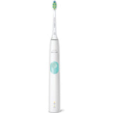 Periuta de dinti sonica electrica Philips Sonicare ProtectiveClean HX6807/63, 62000 miscari/minut, 1 mod de curatare, 2 intensitati, senzor presiune, functie BrushSync, 1 cap de periere, Alb cu verde menta