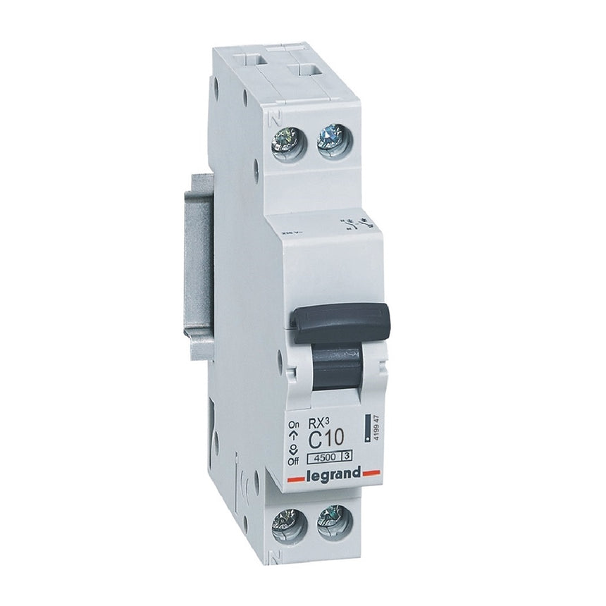 Siguranta Automata 1P+N C 10A curba de declansare C, capacitate de rupere 4.5kA LEGRAND