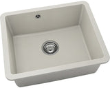 Chiuveta Bucatarie Cu O Cuva Fat Avangard 221 56x46 Cm, Fara Picurator, Montare Sub Blat, Fatgranit Light Beige