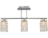 Lustra Kubo G9 3x40w, Becuri Halogen Incluse, Crom/cristale