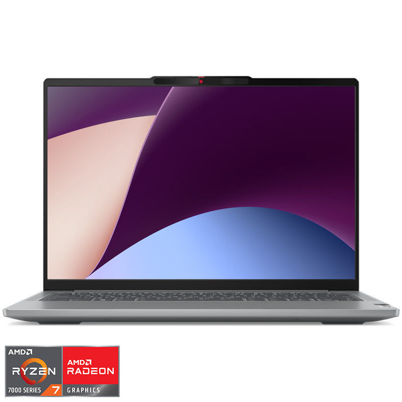 Laptop Lenovo IdeaPad Pro 5 14APH8 cu procesor AMD Ryzen™ 7 7840HS pana la 5.1 GHz, 14", 2.2K, IPS, 32GB, 1TB SSD, AMD Radeon™ 780M Graphics, No OS, Arctic Grey