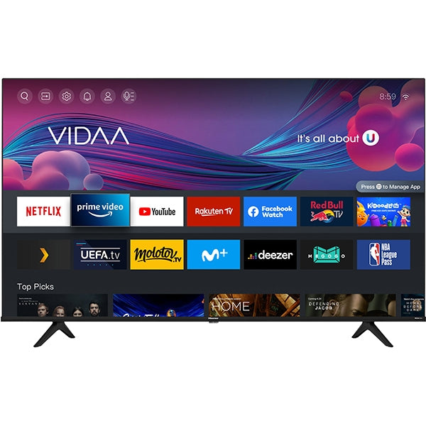 Televizor Hisense 43A6BG,108 cm, Ultra HD 4K, LED Smart, Clasa F, Negru