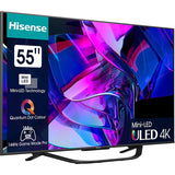 Televizor HISENSE Mini-LED ULED 55U7KQ, 139 cm, Smart, 4K Ultra HD, Clasa F