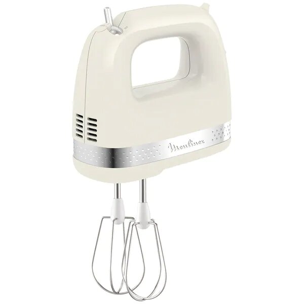 Mixer de mana Moulinex Soleil HM211A11, 200 W, 2 viteze, Alb