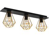 Plafoniera Tarbes 2 E27 Max. 3x40w, Alama/negru