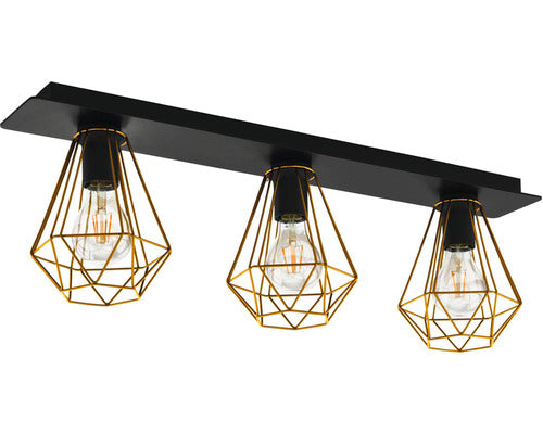 Plafoniera Tarbes 2 E27 Max. 3x40w, Alama/negru