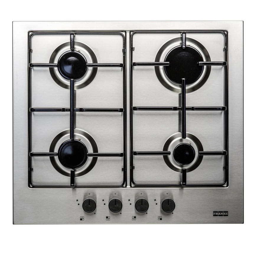 Plita incorporabila Franke FHNL 604 4G XS E, Gaz, 4 arzatoare, Aprindere electrica, Dispozitiv siguranta, 60 cm, Inox