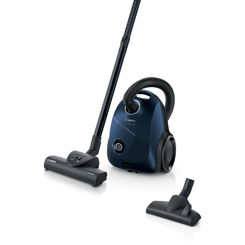 Aspirator cu sac BOSCH BGBS2BU1T, 3.5l, 850W, 80dB, albastru