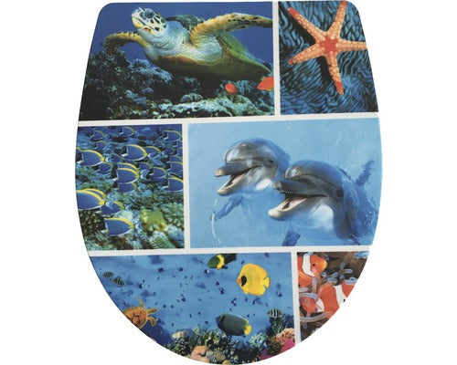 Capac WC ADOB Imola model maritim, inchidere lenta, 44,5-46,5x38,5 cm