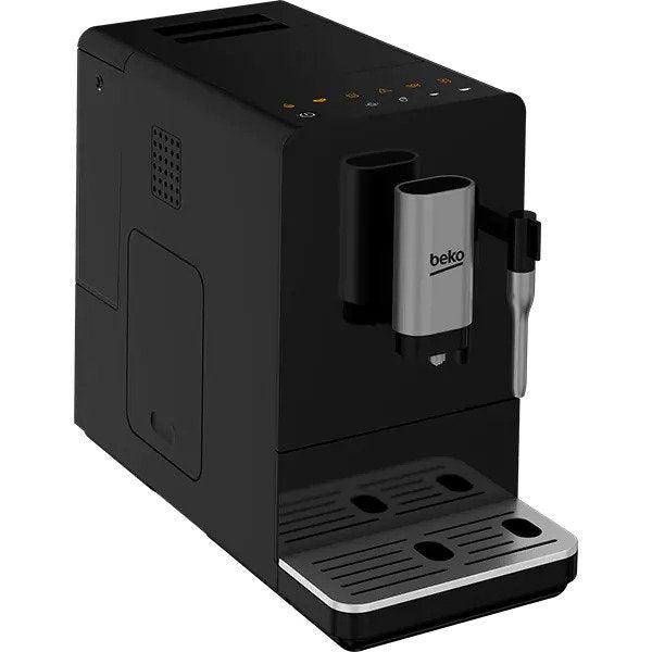 Espressor automat, Beko, 1350W, 19bar, 1.5l, cu spumator de lapte, negru, 18.6x32x41cm