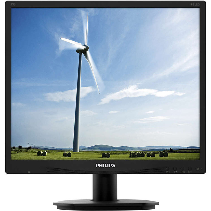 Monitor LED Philips 19'', DVI, VGA, 19S4QAB/00, Negru