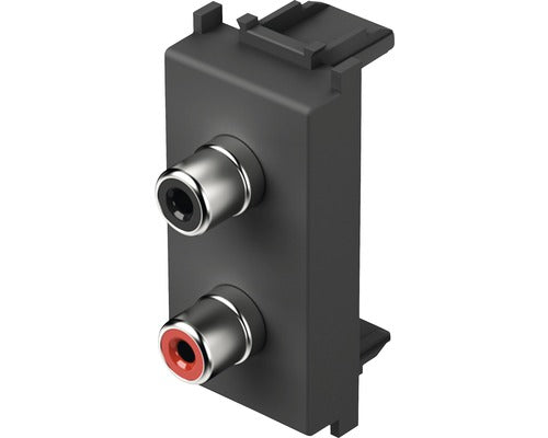 Priza Audio Stereo Tem 2xrca, Negru