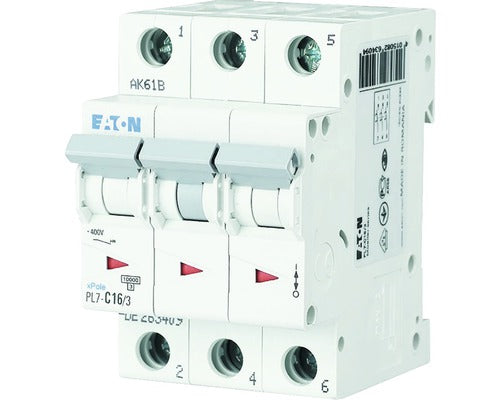 Disjunctor Electric Modular Eaton Xpole 3p 16a 10ka, Curba C