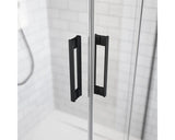 Usa glisanta dus Radaway Idea Black KDJ stanga 100x200,5 cm, sticla transparenta, profil negru