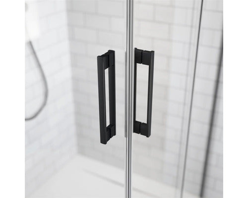 Usa glisanta dus Radaway Idea Black KDJ stanga 100x200,5 cm, sticla transparenta, profil negru