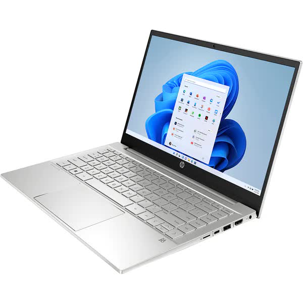 Laptop HP Pavilion 14-dv2023nn, Intel Core i5-1235U pana la 4.4GHz, 14" Full HD, 8GB, SSD 512GB, Intel Iris Xe Graphics, Windows 11 Home, Argintiu