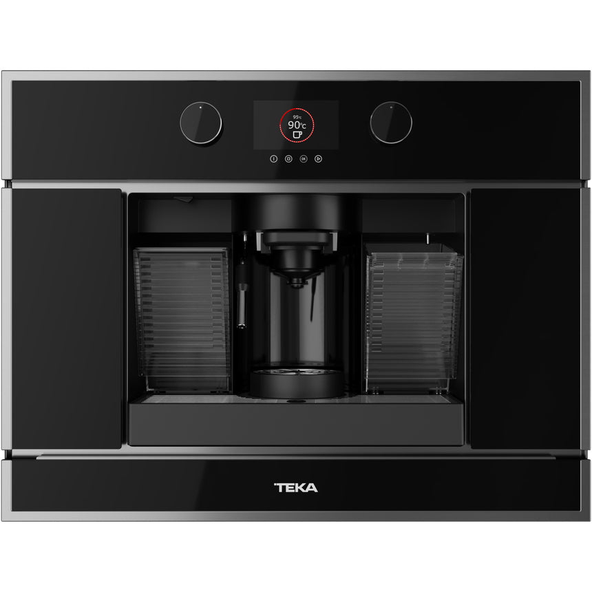 Espressor automat incorporabil Teka CLC835MC, Capsule sau cafea macinata, 5 adaptori pentru capsule, 3 functii, Touch Control TFT 4'', 19 bar, Sertar pentru depozitare, Rezervor apa 1l, Program de decalcifiere, Sistem de iluminare LED. Inox/ negru