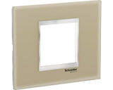 Rama Aparataje Schneider Easy Styl 2 Module, Sticla Maro Deschis
