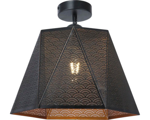 Plafoniera Hexa E27, Negru