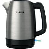 Fierbator Philips HD9350/90, 1850W, 1.7L,fara fir cu baza Pirouette 360°, Filtru cu microsita, lampa de control, sistem de siguranta impotriva incalzirii in gol, Argintiu